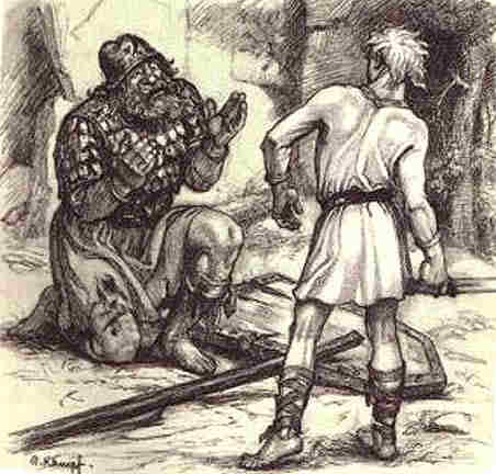 Siegfried And A Giant, Asatru Gods And Heroes