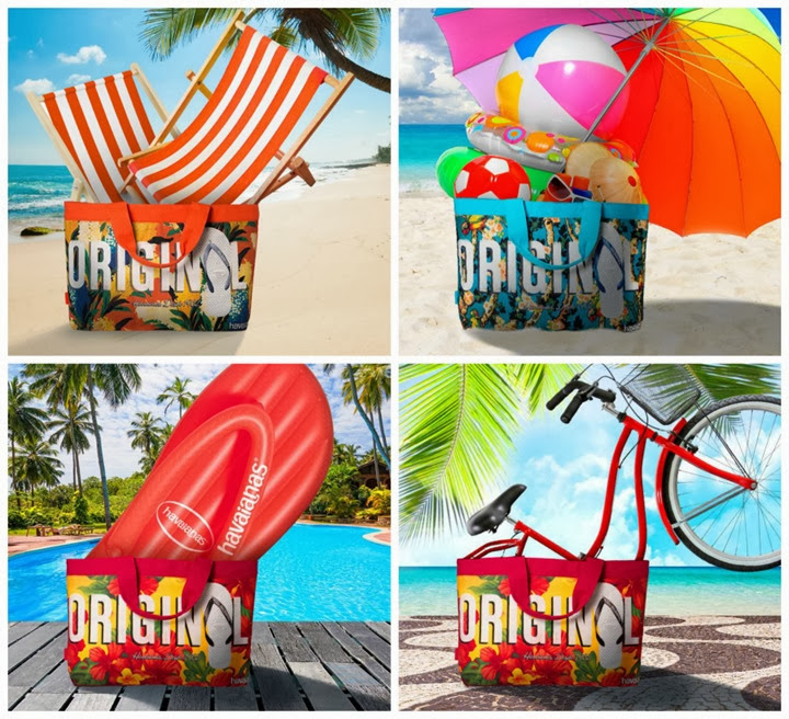 Havaianas - shopping bags estampadas por R$ 119,90 bolas praia havaianas verao