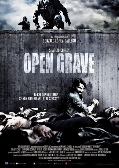 Az Open Grave első posztere, főszerepben Sharlto Copley