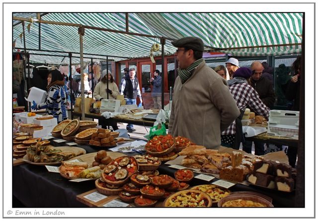 Delicious pies and quiches at Broadway Market