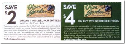 Think N Save Olive Garden Smart Source Coupons