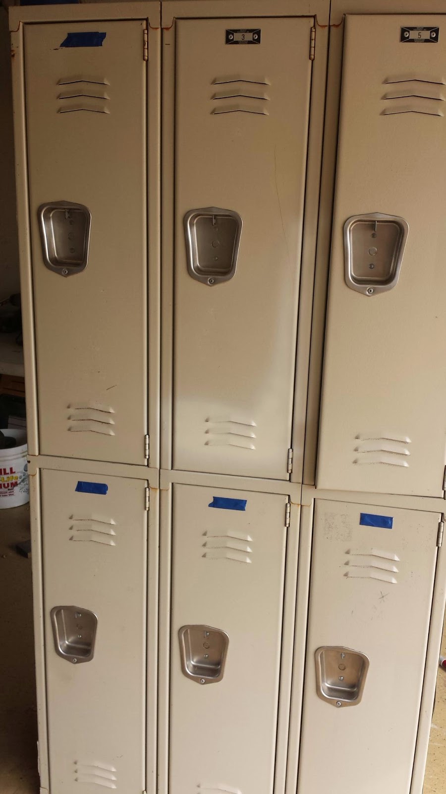 Has to be Pretty White & Barn Wood Lockers