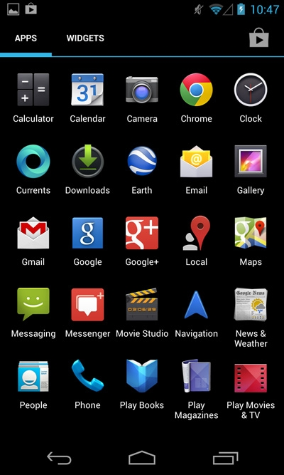 app drawer