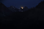 Moon rising over the Alps