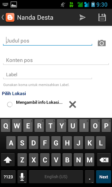 Aplikasi blogger untuk android Aplikasi blogger untuk android