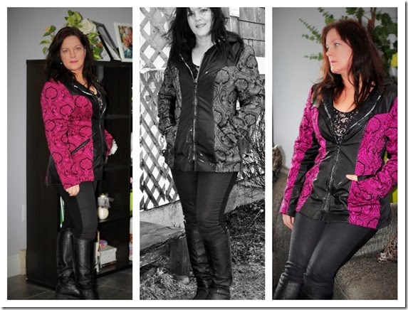 pink jacket with bxw in middle pink jacket with bxw in middle