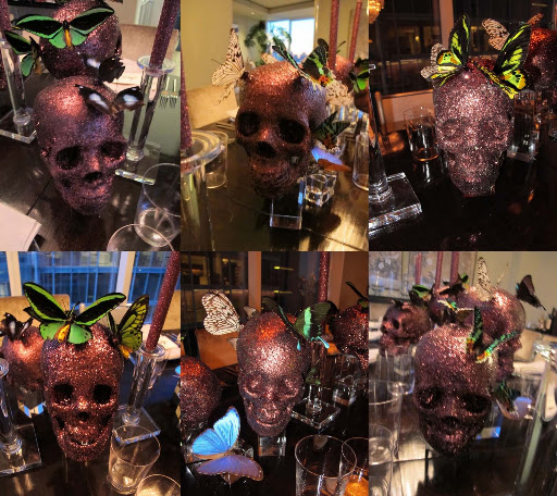 Here are all six skulls. I wanted you to see how uniquely all of their butterflies perched.