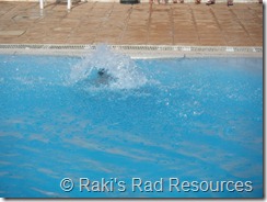 swimming in the big pool