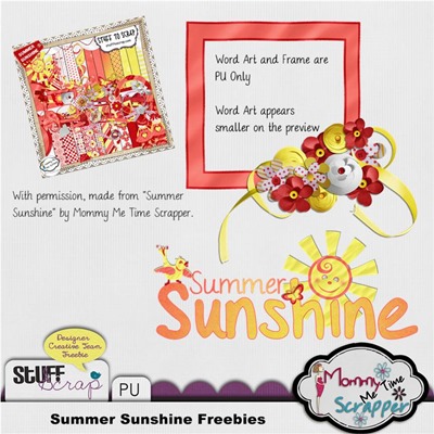 Mommy Me Time Scrapper - Summer Sunshine - Freebies