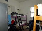 This is the room that I have stayed for 5 days. Can you spot my bed?