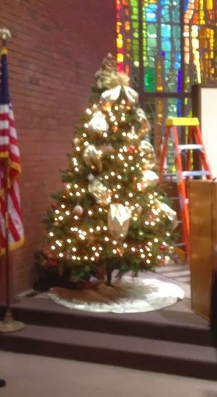 c0  Finished Christmas tree in chapel at Grand Rapids Home for Veterans