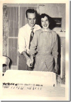 Mom and Dad and Wedding Cake