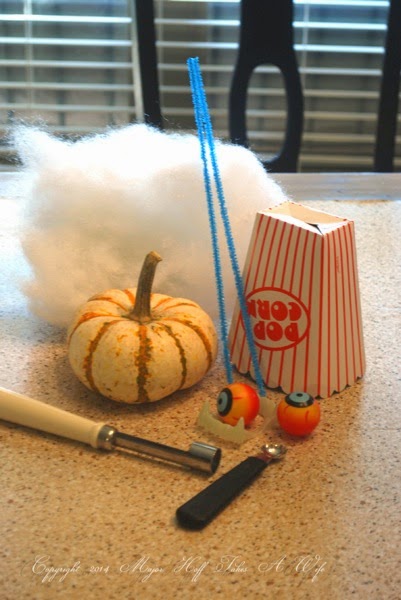 Supplies needed for Pumpkin monster Supplies needed for Pumpkin monster