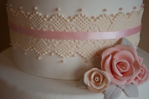 Sugar Rose Wedding Cake