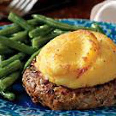 Polenta-Topped Pork Patties