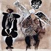Anthropomorph, 2003. �l/Leinen, 100 x 100 cm.