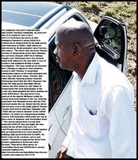FERREIRA Thomas 18 biker run down by THIS driver of MEC Humphrey Mmemmezi govt BMW speeding bluelight racist maniac
