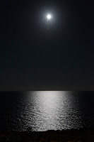 Moonlight over the ocean