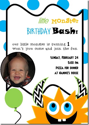 Griffin's 1st bday invite for rville