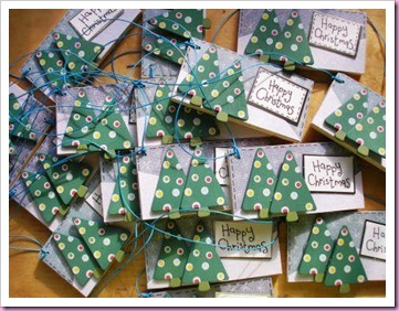 Wooden Christmas Tree Tags