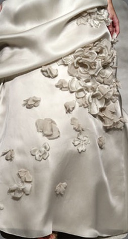 wedding dress poemed Silk Satin-Faced Organza. Strapless organza gown with sweetheart neckline, full skirt with draping and scattered flower petals. Available in Oyster as shown christos wedding dress poemed Silk Satin-Faced Organza. Strapless organza gown with sweetheart neckline, full skirt with draping and scattered flower petals. Available in Oyster as shown christos