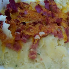 Instant Mashed Potato, Ham and Cheese Casserole