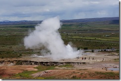 Geysir went off unexpectedly!