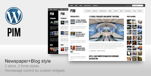 PIM - Newspaper Magazine and Blog Template - ThemeForest Item for Sale