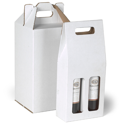If you have several wine bottles to send people home with, then these Container Store wine carriers are perfect for the job. The see-through window also makes it easy to see which wine is in specific cases.