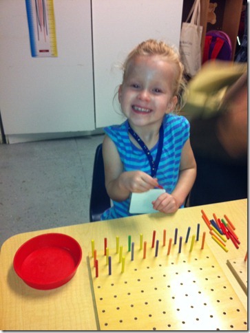 Celebrating Lexa's first day of Preschool at St Marks!