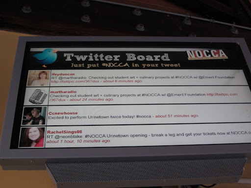 NOCCA encourages using the latest technology.  I couldn't resist getting on the Twitter Board!