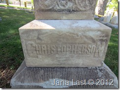Gravemarker for the Michael C. Christopherson Family Gravemarker for the Michael C. Christopherson Family
