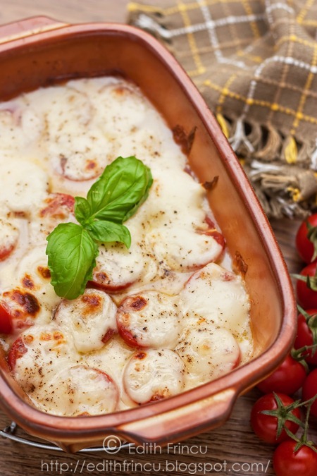 mozzarella si rosii gratinate 3