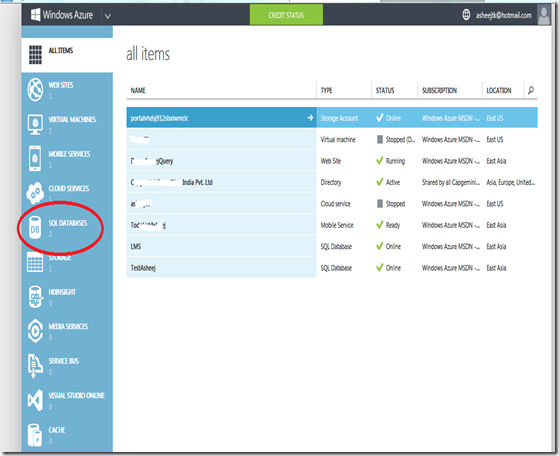 1Azure Config Page