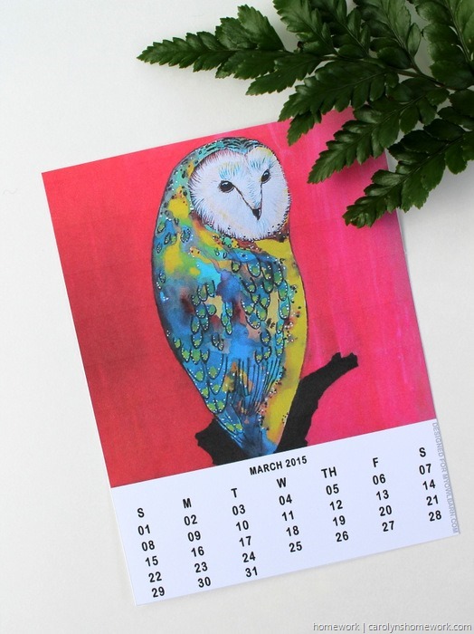 2015 Owl Lovers Calendar via homework (4)