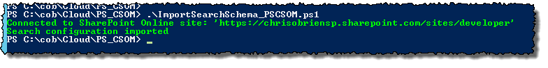 PS CSOM import search schema