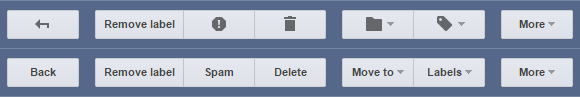 Gmail buttons icon vs. text