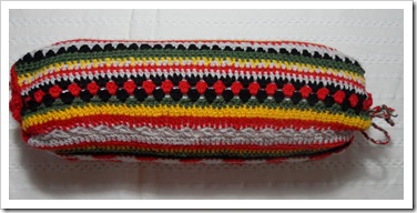 Multi crochet stitch cilindar cushion cover March13_2 Multi crochet stitch cilindar cushion cover March13_2