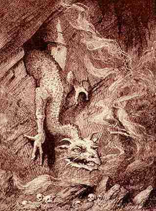 Fafner As A Dragon, Asatru Gods And Heroes