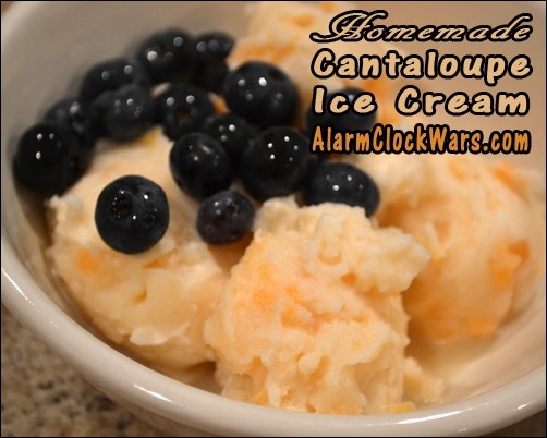 homemade cantaloupe ice cream