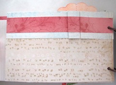 Beach journal back of short page with orange ribbon paper Beach journal back of short page with orange ribbon paper