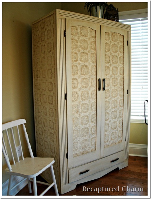 wallpapered armoire 017a