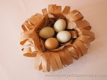 www.myveryeducatedmother.com Paper Bag Bird Nest #craftlightning