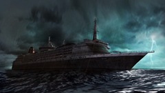 O navio, em péssimas condições, como encontrado em 2005