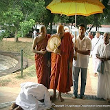 Most Ven Nauyane Ariyadhamma Maha Thero arriving to Ruwanweliseya - Atavisi Buddha Pujawa 2009