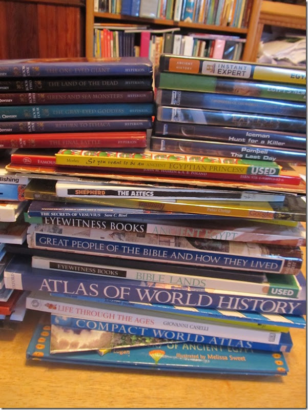 Stack of Ancient World History books 2