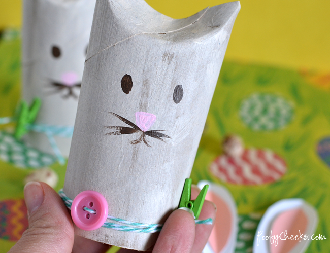 Toilet Paper Roll Bunnies - a cute adult or kid craft for Spring and Easter