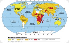 el hambre en el mundo map