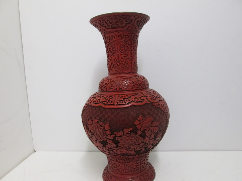 Cinnabar Style Vase