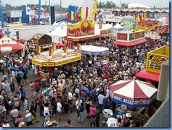 0539 Alberta Calgary Stampede 100th Anniversary - midway from the pedestrian skyway